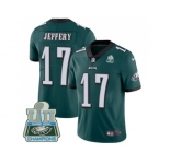 Nike Philadelphia Eagles #17 Alshon Jeffery Midnight Green Team Color Super Bowl LII Champions Men Stitched NFL Vapor Untouchable Limited Jersey