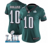 Women's Nike Philadelphia Eagles #10 Mack Hollins Midnight Green Team Color Vapor Untouchable Limited Player Super Bowl LII NFL Jersey