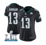 Women's Nike Philadelphia Eagles #13 Nelson Agholor Black Alternate Vapor Untouchable Limited Player Super Bowl LII NFL Jersey