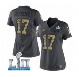 Women's Nike Philadelphia Eagles #17 Alshon Jeffery Limited Black 2016 Salute to Service Super Bowl LII NFL Jersey