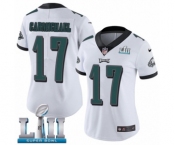 Women's Nike Philadelphia Eagles #17 Harold Carmichael White Vapor Untouchable Limited Player Super Bowl LII NFL Jersey