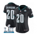 Women's Nike Philadelphia Eagles #20 Brian Dawkins Black Alternate Vapor Untouchable Limited Player Super Bowl LII NFL Jersey