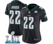 Women's Nike Philadelphia Eagles #22 Sidney Jones Black Alternate Vapor Untouchable Limited Player Super Bowl LII NFL Jersey