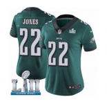 Women's Nike Philadelphia Eagles #22 Sidney Jones Midnight Green Team Color Vapor Untouchable Limited Player Super Bowl LII NFL Jersey
