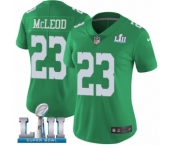 Women's Nike Philadelphia Eagles #23 Rodney McLeod Limited Green Rush Vapor Untouchable Super Bowl LII NFL Jersey