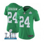 Women's Nike Philadelphia Eagles #24 Corey Graham Limited Green Rush Vapor Untouchable Super Bowl LII NFL Jersey