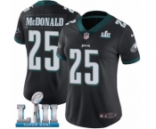 Women's Nike Philadelphia Eagles #25 Tommy McDonald Black Alternate Vapor Untouchable Limited Player Super Bowl LII NFL Jersey