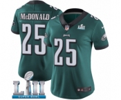 Women's Nike Philadelphia Eagles #25 Tommy McDonald Midnight Green Team Color Vapor Untouchable Limited Player Super Bowl LII NFL Jersey