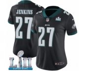 Women's Nike Philadelphia Eagles #27 Malcolm Jenkins Black Alternate Vapor Untouchable Limited Player Super Bowl LII NFL Jersey