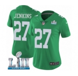 Women's Nike Philadelphia Eagles #27 Malcolm Jenkins Limited Green Rush Vapor Untouchable Super Bowl LII NFL Jersey
