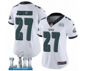 Women's Nike Philadelphia Eagles #27 Malcolm Jenkins White Vapor Untouchable Limited Player Super Bowl LII NFL Jersey