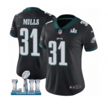 Women's Nike Philadelphia Eagles #31 Jalen Mills Black Alternate Vapor Untouchable Limited Player Super Bowl LII NFL Jersey