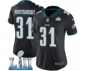 Women's Nike Philadelphia Eagles #31 Wilbert Montgomery Black Alternate Vapor Untouchable Limited Player Super Bowl LII NFL Jersey