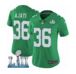 Women's Nike Philadelphia Eagles #36 Jay Ajayi Limited Green Rush Vapor Untouchable Super Bowl LII NFL Jersey