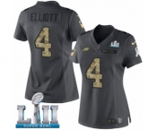 Women's Nike Philadelphia Eagles #4 Jake Elliott Limited Black 2016 Salute to Service Super Bowl LII NFL Jersey