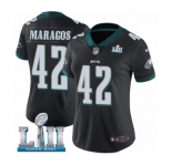 Women's Nike Philadelphia Eagles #42 Chris Maragos Black Alternate Vapor Untouchable Limited Player Super Bowl LII NFL Jersey