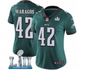 Women's Nike Philadelphia Eagles #42 Chris Maragos Midnight Green Team Color Vapor Untouchable Limited Player Super Bowl LII NFL Jersey