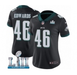 Women's Nike Philadelphia Eagles #46 Herman Edwards Black Alternate Vapor Untouchable Limited Player Super Bowl LII NFL Jersey