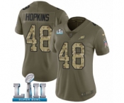 Women's Nike Philadelphia Eagles #48 Wes Hopkins Limited Olive Camo 2017 Salute to Service Super Bowl LII NFL Jersey