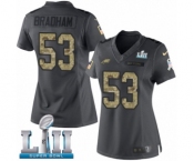 Women's Nike Philadelphia Eagles #53 Nigel Bradham Limited Black 2016 Salute to Service Super Bowl LII NFL Jersey
