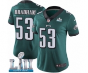 Women's Nike Philadelphia Eagles #53 Nigel Bradham Midnight Green Team Color Vapor Untouchable Limited Player Super Bowl LII NFL Jersey