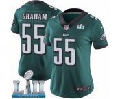 Women's Nike Philadelphia Eagles #55 Brandon Graham Midnight Green Team Color Vapor Untouchable Limited Player Super Bowl LII NFL Jersey