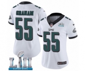 Women's Nike Philadelphia Eagles #55 Brandon Graham White Vapor Untouchable Limited Player Super Bowl LII NFL Jersey