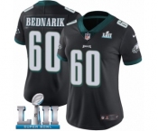 Women's Nike Philadelphia Eagles #60 Chuck Bednarik Black Alternate Vapor Untouchable Limited Player Super Bowl LII NFL Jersey