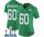 Women's Nike Philadelphia Eagles #60 Chuck Bednarik Limited Green Rush Vapor Untouchable Super Bowl LII NFL Jersey