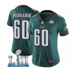 Women's Nike Philadelphia Eagles #60 Chuck Bednarik Midnight Green Team Color Vapor Untouchable Limited Player Super Bowl LII NFL Jersey
