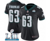 Women's Nike Philadelphia Eagles #63 Dallas Thomas Black Alternate Vapor Untouchable Limited Player Super Bowl LII NFL Jersey