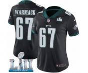 Women's Nike Philadelphia Eagles #67 Chance Warmack Black Alternate Vapor Untouchable Limited Player Super Bowl LII NFL Jersey