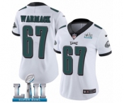 Women's Nike Philadelphia Eagles #67 Chance Warmack White Vapor Untouchable Limited Player Super Bowl LII NFL Jersey