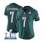 Women's Nike Philadelphia Eagles #7 Ron Jaworski Midnight Green Team Color Vapor Untouchable Limited Player Super Bowl LII NFL Jersey