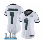 Women's Nike Philadelphia Eagles #7 Ron Jaworski White Vapor Untouchable Limited Player Super Bowl LII NFL Jersey