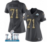Women's Nike Philadelphia Eagles #71 Jason Peters Limited Black 2016 Salute to Service Super Bowl LII NFL Jersey