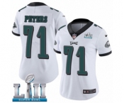 Women's Nike Philadelphia Eagles #71 Jason Peters White Vapor Untouchable Limited Player Super Bowl LII NFL Jersey