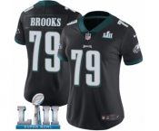 Women's Nike Philadelphia Eagles #79 Brandon Brooks Black Alternate Vapor Untouchable Limited Player Super Bowl LII NFL Jersey