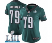 Women's Nike Philadelphia Eagles #79 Brandon Brooks Midnight Green Team Color Vapor Untouchable Limited Player Super Bowl LII NFL Jersey