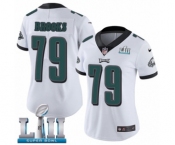 Women's Nike Philadelphia Eagles #79 Brandon Brooks White Vapor Untouchable Limited Player Super Bowl LII NFL Jersey