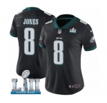 Women's Nike Philadelphia Eagles #8 Donnie Jones Black Alternate Vapor Untouchable Limited Player Super Bowl LII NFL Jersey
