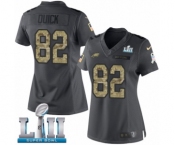 Women's Nike Philadelphia Eagles #82 Mike Quick Limited Black 2016 Salute to Service Super Bowl LII NFL Jersey