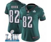 Women's Nike Philadelphia Eagles #82 Mike Quick Midnight Green Team Color Vapor Untouchable Limited Player Super Bowl LII NFL Jersey