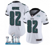 Women's Nike Philadelphia Eagles #82 Mike Quick White Vapor Untouchable Limited Player Super Bowl LII NFL Jersey