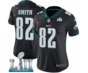 Women's Nike Philadelphia Eagles #82 Torrey Smith Black Alternate Vapor Untouchable Limited Player Super Bowl LII NFL Jerse
