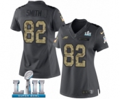 Women's Nike Philadelphia Eagles #82 Torrey Smith Limited Black 2016 Salute to Service Super Bowl LII NFL Jersey