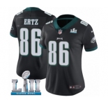 Women's Nike Philadelphia Eagles #86 Zach Ertz Black Alternate Vapor Untouchable Limited Player Super Bowl LII NFL Jersey