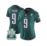Womens Nike Philadelphia Eagles #9 Nick Foles Midnight Green Team Color Super Bowl LII Champions Stitched NFL Vapor Untouchable Limited Jersey