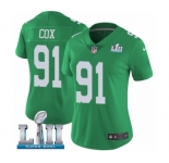 Women's Nike Philadelphia Eagles #91 Fletcher Cox Limited Green Rush Vapor Untouchable Super Bowl LII NFL Jersey