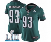 Women's Nike Philadelphia Eagles #93 Timmy Jernigan Midnight Green Team Color Vapor Untouchable Limited Player Super Bowl LII NFL Jersey